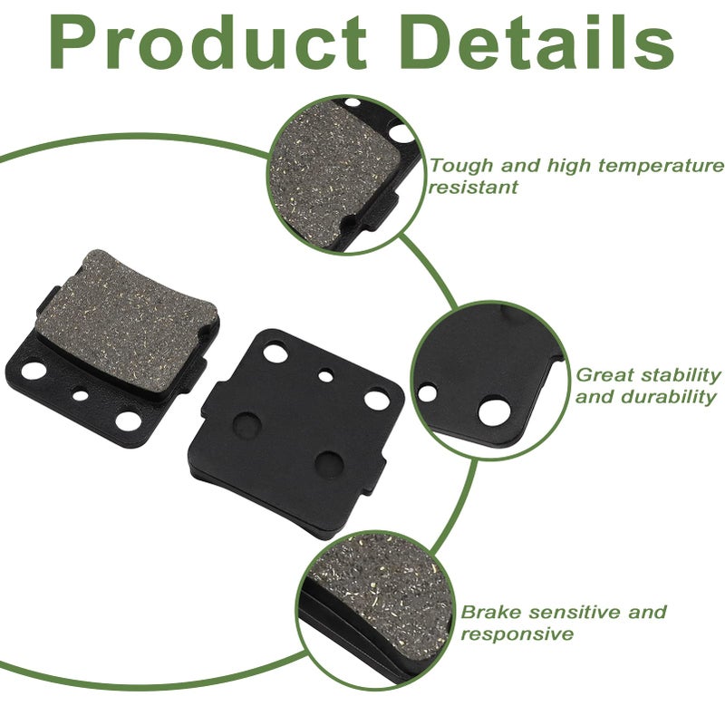 ZICOO Brake Pads Front & Rear for Honda 400EX TRX 400 EX Sportrax 400 2001-2008, TRX 400EX Fourtrax 1999-2000, TRX400X TRX 400X 2009-2014, 300ex TRX300EX Fourtrax 300 1993-2008, TRX250X 1987-1992 - Image 5